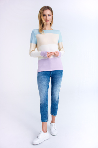 Sweter w pastelowe paski Sweter w pastelowe paski