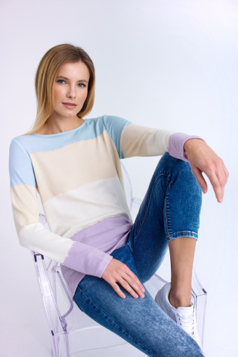 Sweter w pastelowe paski Sweter w pastelowe paski