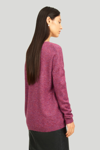 Sweter o luźnym kroju, z ozdobnym przeszyciem