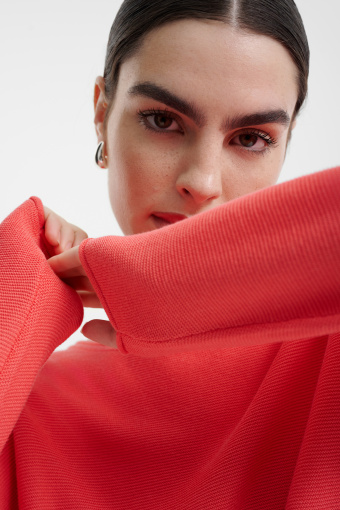 Pomarańczowy sweter z wiskozą  Pomarańczowy sweter z wiskozą