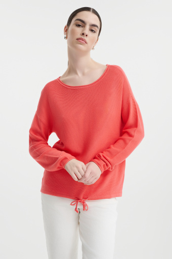 Pomarańczowy sweter z wiskozą  Pomarańczowy sweter z wiskozą