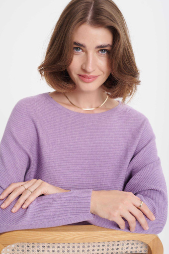 Sweter o luźnym kroju, jasnofioletowy Sweter o luźnym kroju, jasnofioletowy