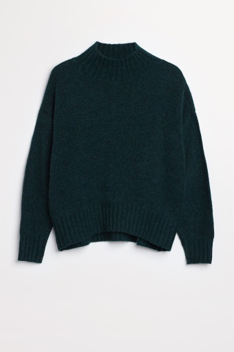 Sweter z półgolfem, butelkowa zieleń Sweter z półgolfem, butelkowa zieleń