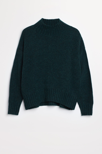 Sweter z półgolfem, butelkowa zieleń Sweter z półgolfem, butelkowa zieleń