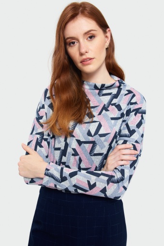 Sweter z luźną stójką