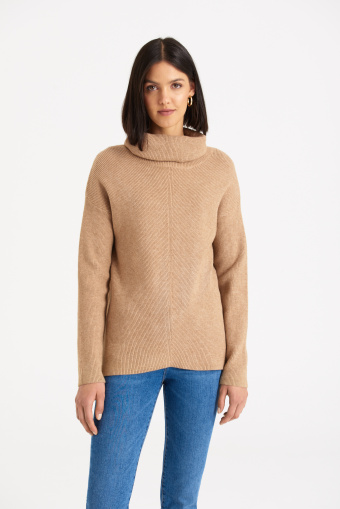 Golf beżowy długi rękaw