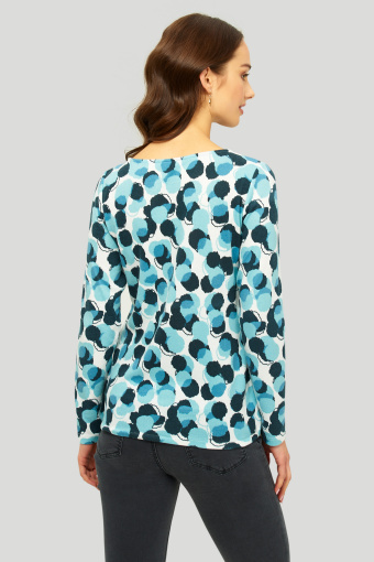 Miękki sweter z nadrukiem kolorowe kropki