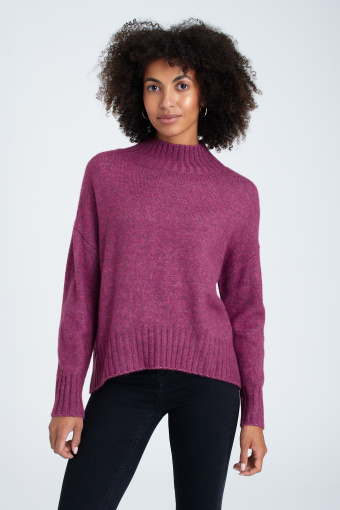 Sweter o luźnym kroju, ciemny róż Sweter o luźnym kroju, ciemny róż