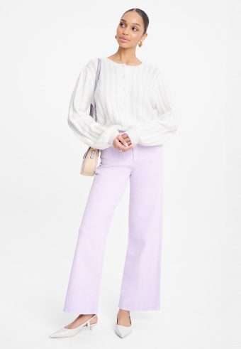 Kremowy kardigan oversize