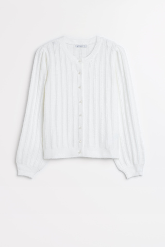 Kremowy kardigan oversize