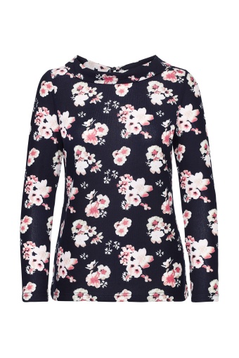 Wzorzysty sweter o dopasowanym kroju