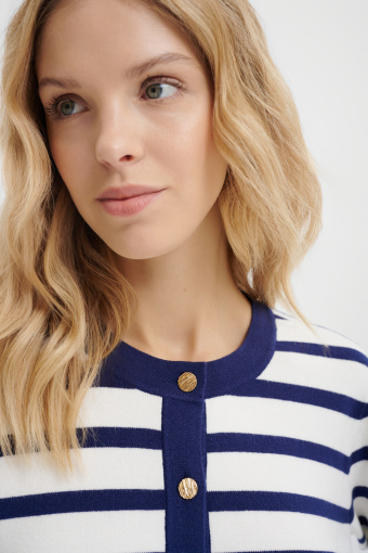 Stylowy kardigan z nadrukiem w paski