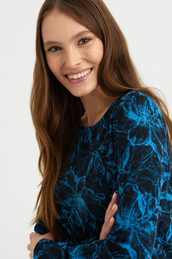 Top z nadrukiem długi rękaw