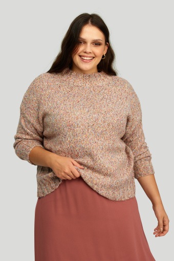 Sweter o luźnym kroju ze stójką Sweter o luźnym kroju ze stójką