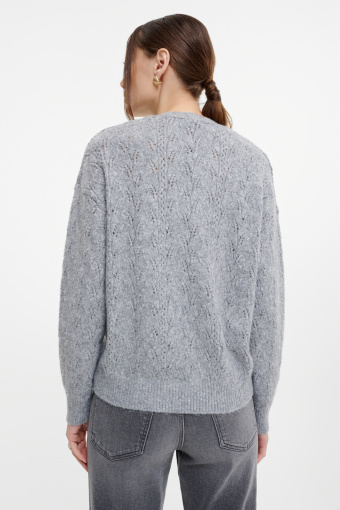 Sweter z ażurowym wzorem