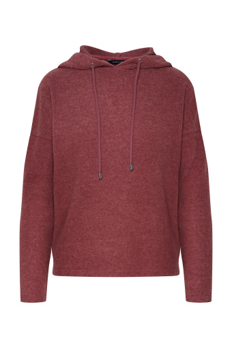 Sweter z kapturem z miękkiej dzianiny