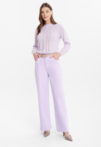 Lekki, jasnofioletowy sweter