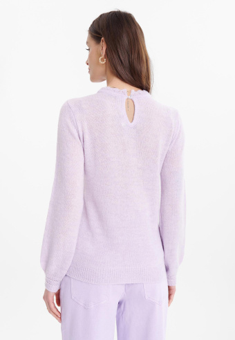Lekki, jasnofioletowy sweter