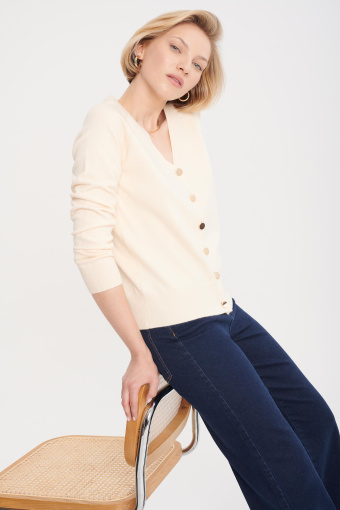 Wiskozowy, luźny kardigan