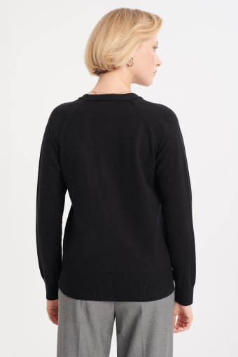 Czarny kardigan oversize z guzikami