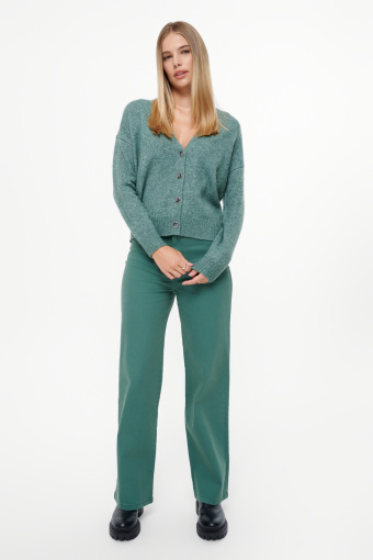 Zielony casualowy kardigan 