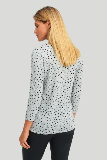 Sweter z miękkiej dzianiny z nadrukiem