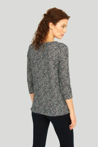 Sweter z miękkiej dzianiny z nadrukiem