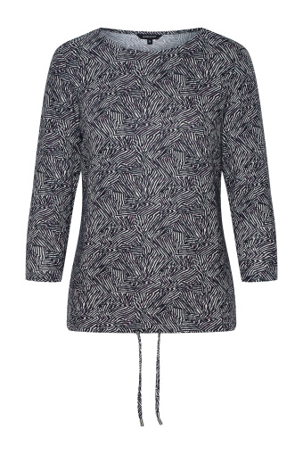 Sweter z miękkiej dzianiny z nadrukiem