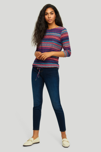 Sweter z miękkiej dzianiny z nadrukiem Sweter z miękkiej dzianiny z nadrukiem