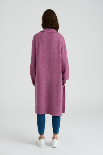 Długi kardigan oversize, ciemny róż Długi kardigan oversize, ciemny róż