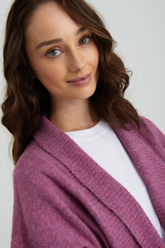 Długi kardigan oversize, ciemny róż Długi kardigan oversize, ciemny róż