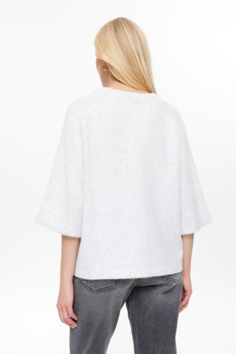 Sweter oversize w gołębim kolorze