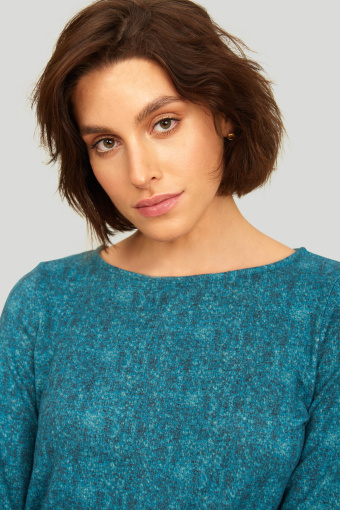 Sweter z miękkiej dzianiny z nadrukiem Sweter z miękkiej dzianiny z nadrukiem