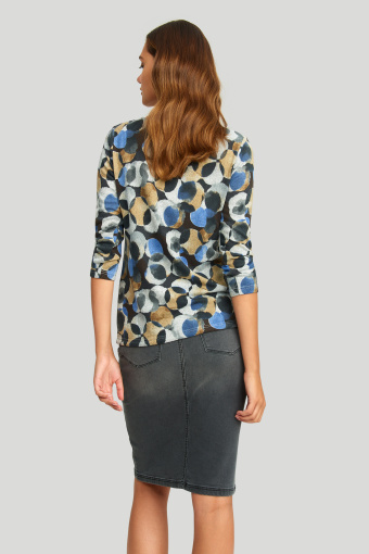 Sweter z miękkiej dzianiny z nadrukiem Sweter z miękkiej dzianiny z nadrukiem