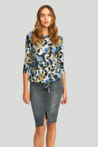 Sweter z miękkiej dzianiny z nadrukiem Sweter z miękkiej dzianiny z nadrukiem