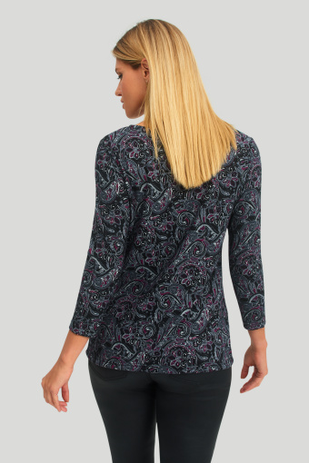 Sweter z miękkiej dzianiny z nadrukiem Sweter z miękkiej dzianiny z nadrukiem