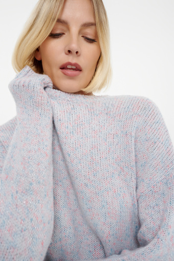 Szary melanżowy sweter 