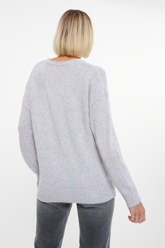 Szary melanżowy sweter 