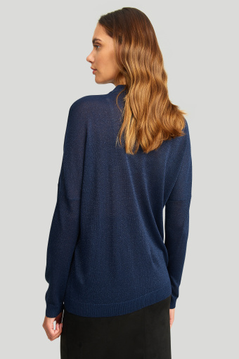 Elegancki sweter z połyskującą nitką
