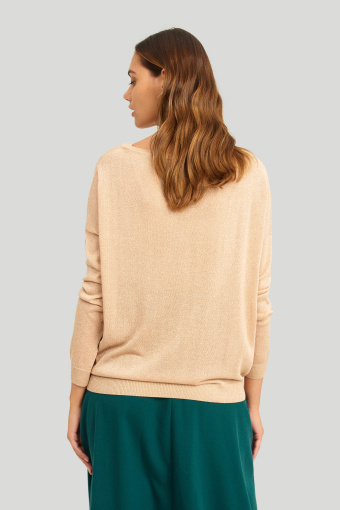 Sweter o luźnym kroju z połyskująca nitką