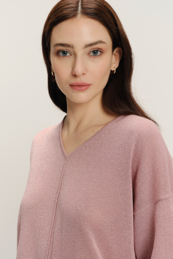 Sweter oversize w kolorze brudnego różu