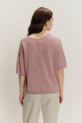 Sweter oversize w kolorze brudnego różu