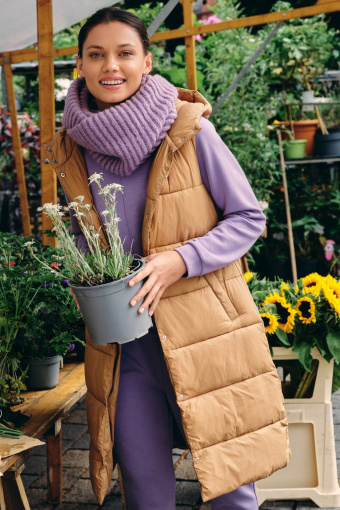 Stylowy komin w kolorze lawendy