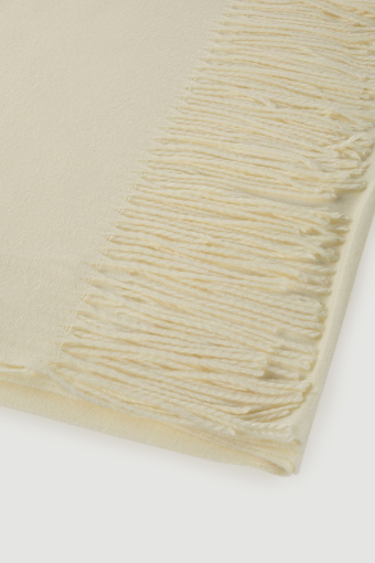 Kremowy szalik z frędzlami Kremowy szalik z frędzlami