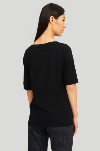 Bawełniany top z rękawem do łokcia