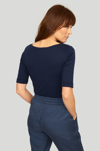 Bawełninany top z rękawem do łokcia