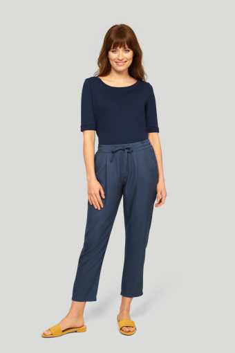 Bawełninany top z rękawem do łokcia