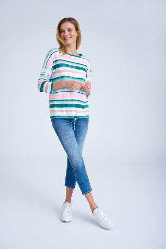 Delikatna bluzka w pastelowe paski