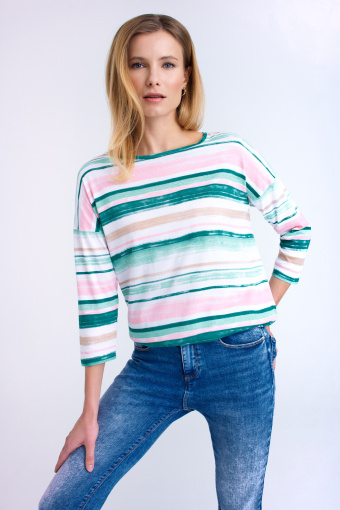 Delikatna bluzka w pastelowe paski