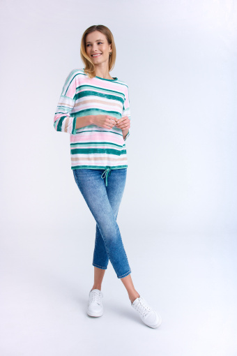 Delikatna bluzka w pastelowe paski